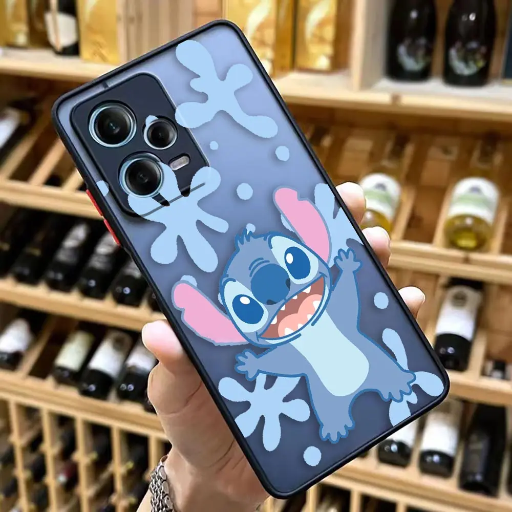 thumbnail image 1 of Matte Case for Redmi NOTE 12 11 10 11S 10S 9 9S 9T 8 7 6 5 4 3PRO PLUS 4G 5G Case Funda Coque Shell Lilo & Stitch Cartoon Anime, 1 of 5