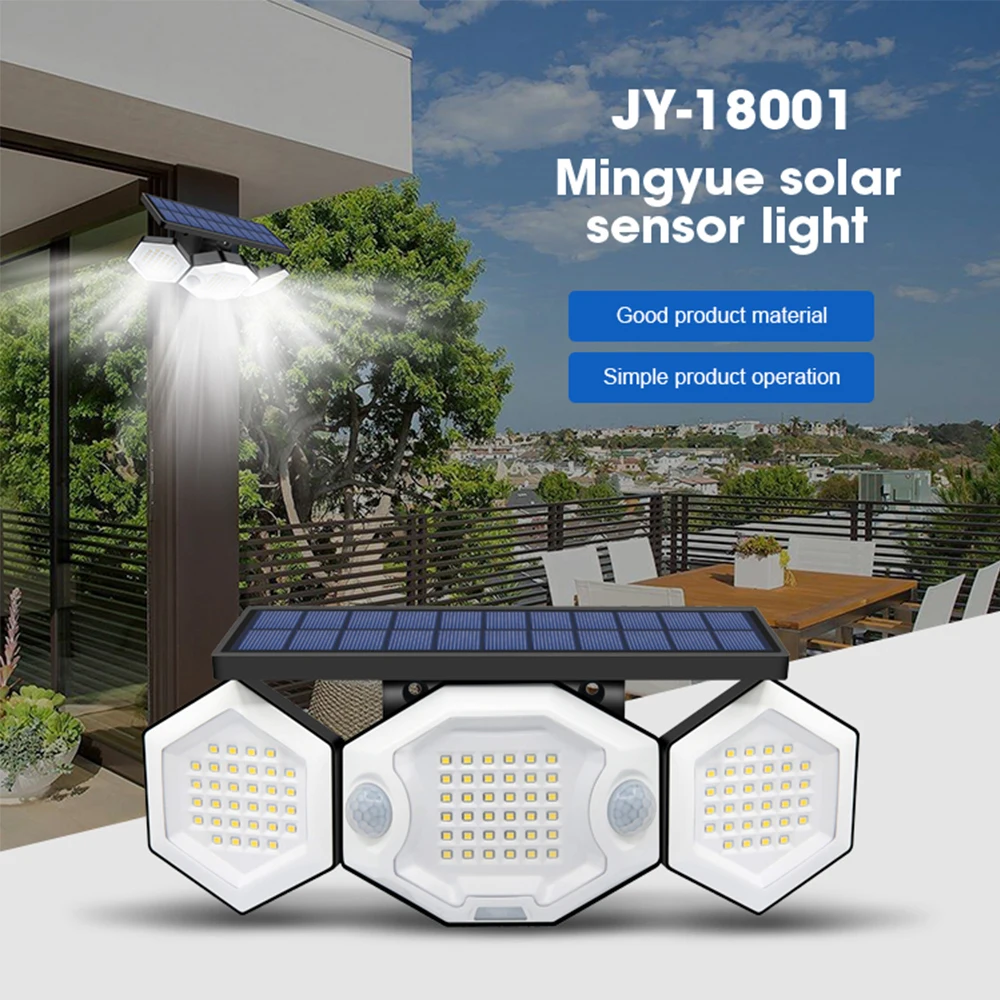 Description Picture 2 of item1Pc Multifunctional Solar Lamp Outdoor Garden Decoration 100 LED Wall Lights Powered Spotlight with 32700 6000mA Motion Sensor