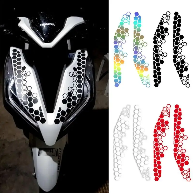 Motorcycle Stickers Universal Self-Adhesive Honeycomb Car Stickers Decal Ornaments Birthday Gift Applique Emblem Decorative universal alloy union jack united kingdom national flag motorcycle stickers decal car truck scooter 3d adhesive emblem badge