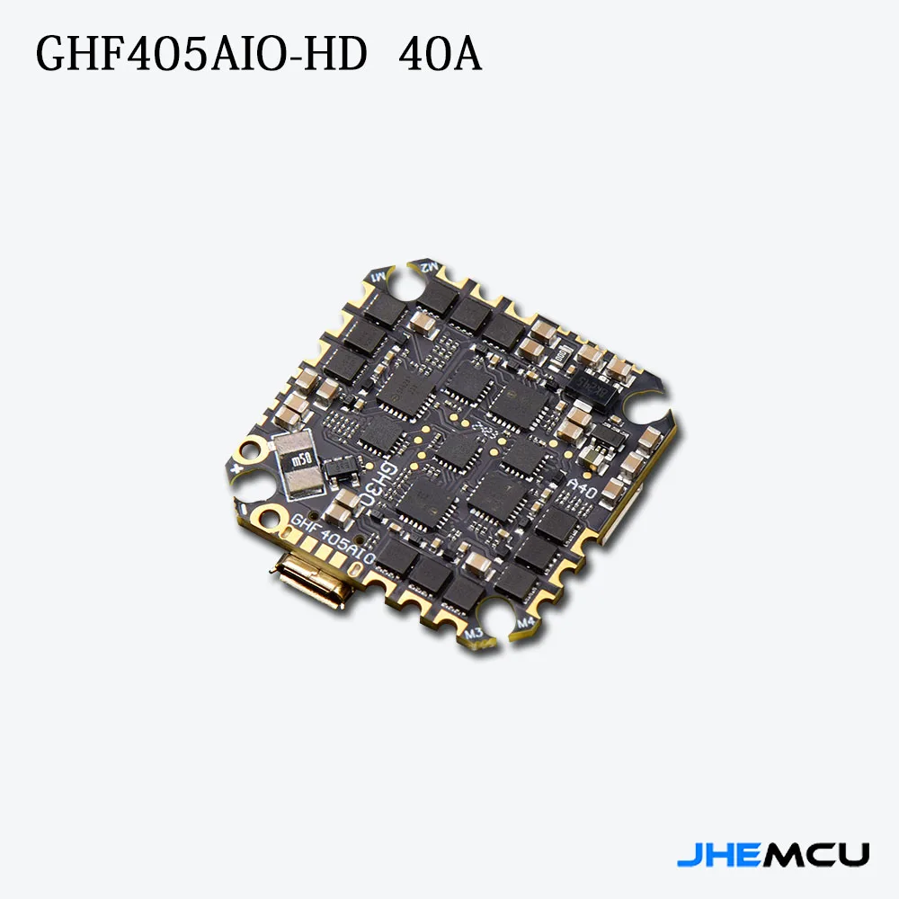 Dimensions compactes du JHEMCU GHF405AIO-HD 40A AIO contrôleur de vol F405 F4 OSD intégré Blheli_S ESC pour drone FPV micro