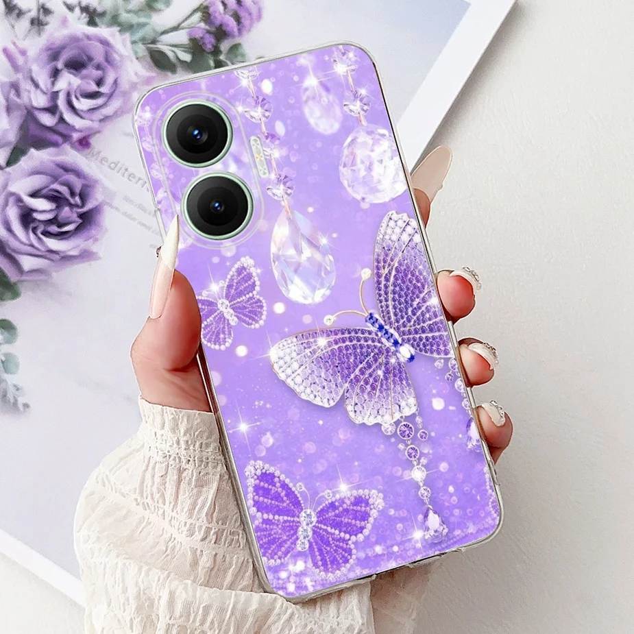 Cute Cat Butterfly Soft Silicone Phone Case - Embossed Design, Durable Protection, Lightweight