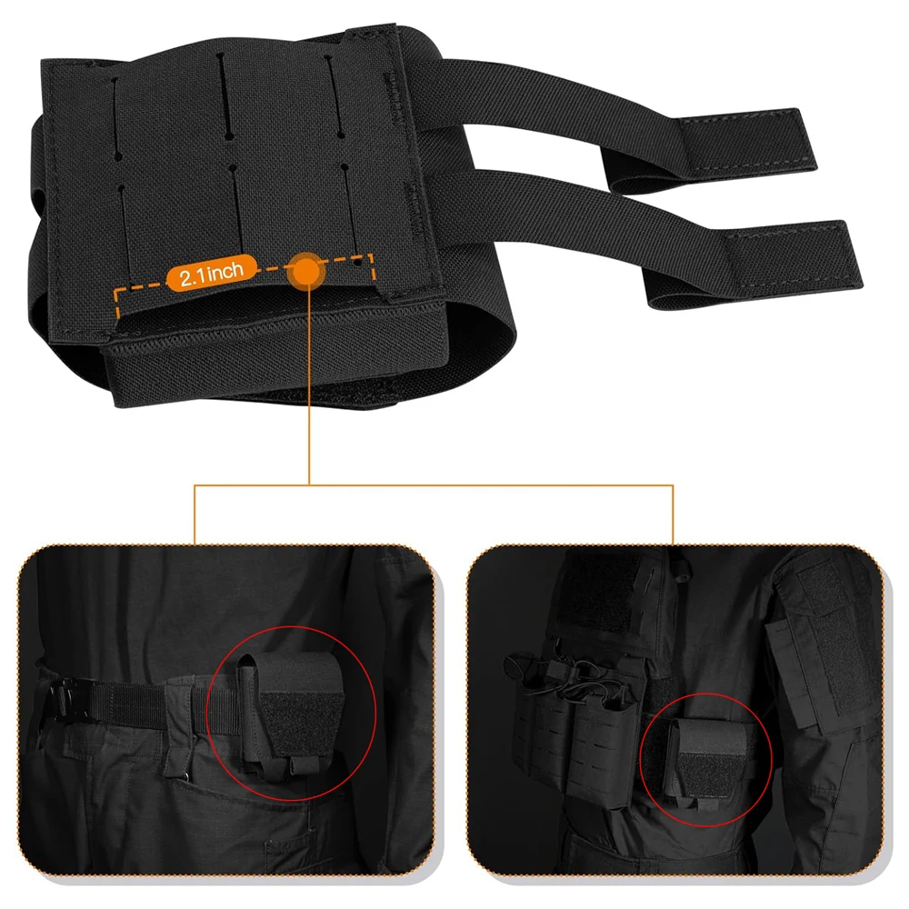 Handcuffs Pouch Molle Shackles Case Universal Handcuffs Holster Quick Release Standard Chain Cuffs Holder for Tactical Vest 3