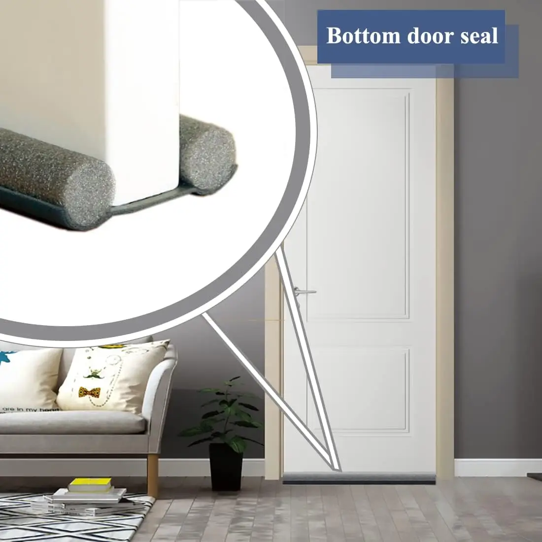 Door Bottom Sealing Strip Under Door Draft Stopper Insulation Bug-proof Windproof Bedroom Foam Strips Weather Stripping