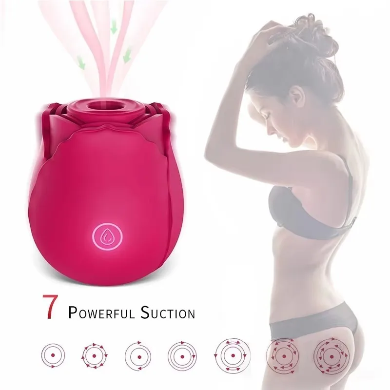 Sucking Vibrator Rose-style Clitoral Sucker Nipple Sucking Female G Spot Massager Dildo Couples Stimulator Adult Sex Games Female Sex Toy