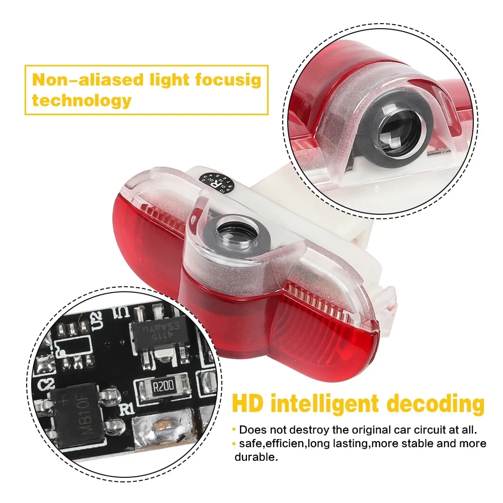 Dual LED Car Door Welcome Warning Light Accessory