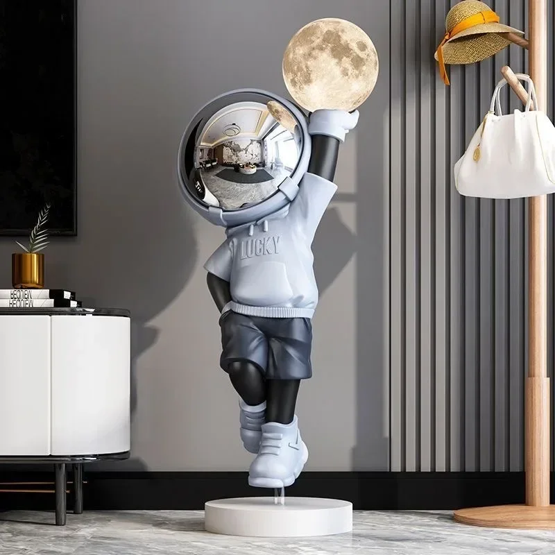 

Large Resin Astronaut Lamp Sculpture Indoor Home Decoration Astronaut Statue Living Room Luxury Large Ornaments Home Decor