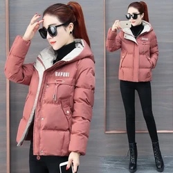 2023 Winter Hooded Jacket Women Parkas Korean Fashion Loose Thick Warm Down Cotton Short Coat 2023 All-match Streetwear Outwear