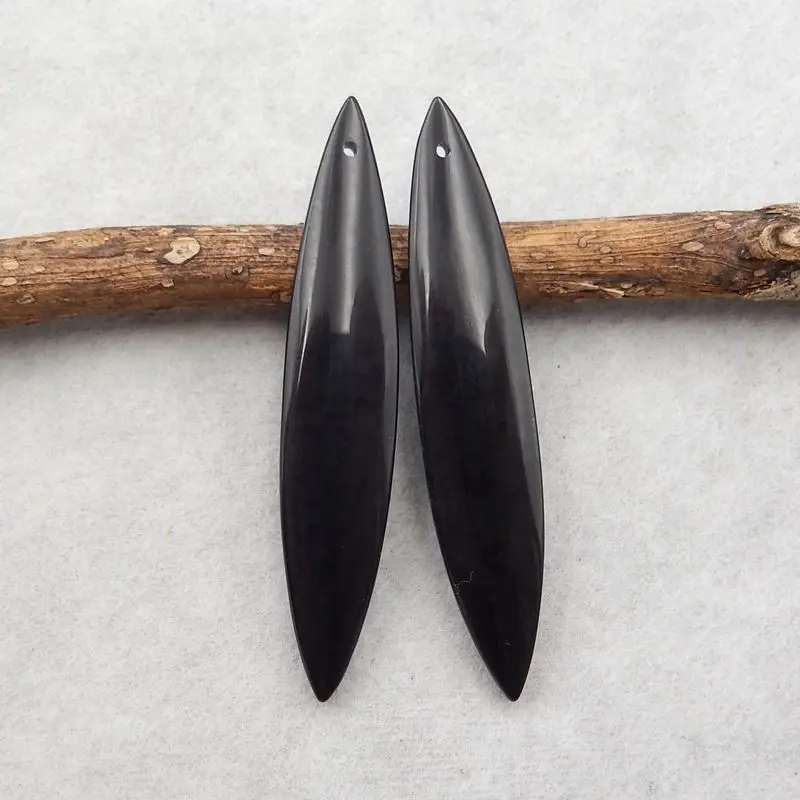 

Natural Stone Tiger-Eye Earring Bead 53x10x4mm 7g Semiprecious Fine Jewelry Accessories