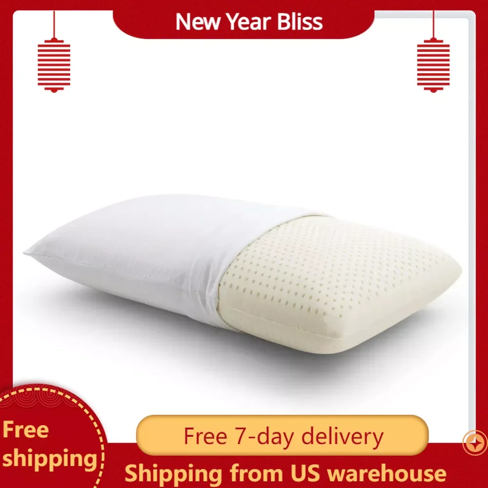 

Latex Foam Bed Pillow With Removable Cotton Cover Pillows King Cushion Anti-radiation Positions Pillows for Sleeping Body Travel