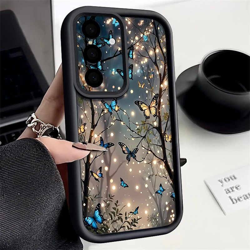 Luminous Butterfly Print Soft Phone Case