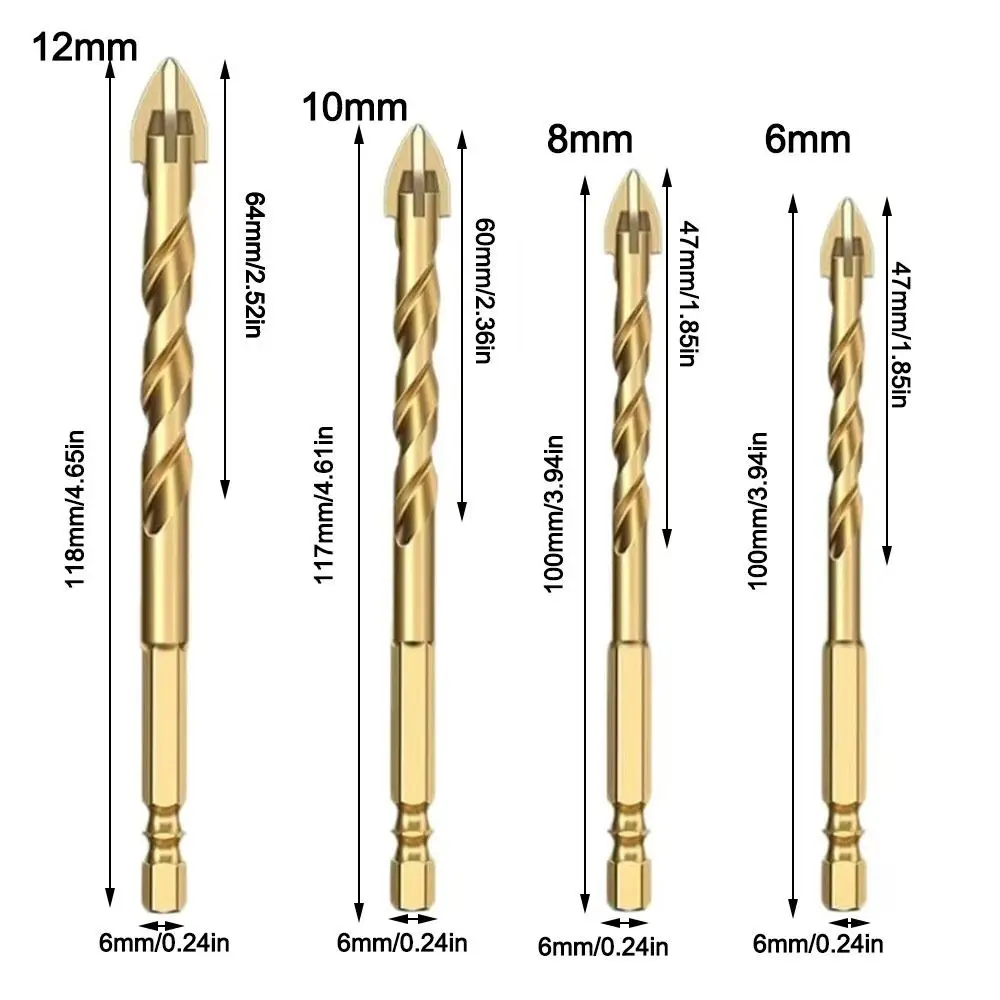 Hexagonal Shank Drill Bit Set for Ceramic Glass Marble