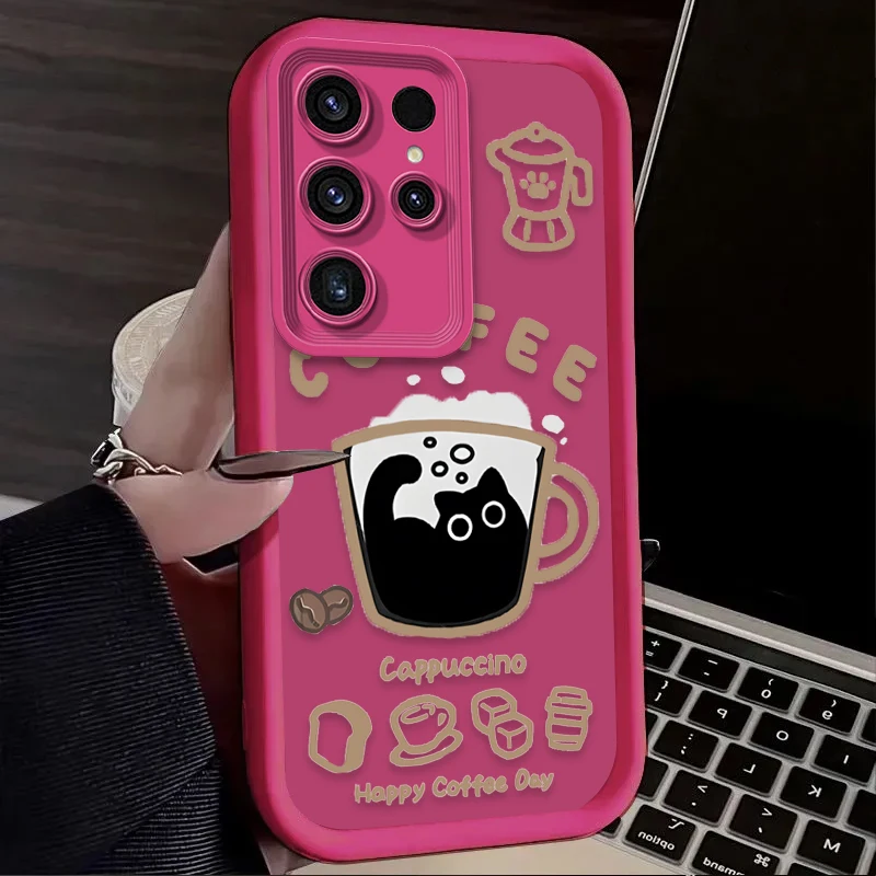 Charming Coffee Cat Phone Case Cover
