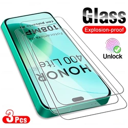 Premium Protective Bundle: 3-Pack 9H Tempered Glass Screen Protectors with Full-Coverage Case for Honor 400 Lite (3Pieces)