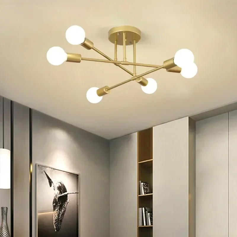 LED Chandelier Ceiling Chandelier Art Lighting Fixtures 6 Heads Modern Retro Creative Pendant Lighting For Living Room Bedroom Hall Home Decor