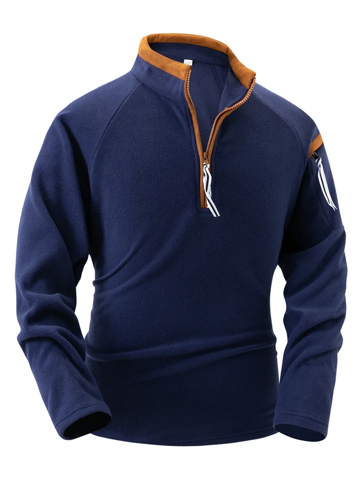 Sweat à Capuche Décontracté à Manches Longues Pour Homme Avec Fermeture éclair Intégrale Et Poches Multiples Pour L'automne Et L'hiver - Coupe Ajustée - Athlétique Et Confortable - Grande Taille