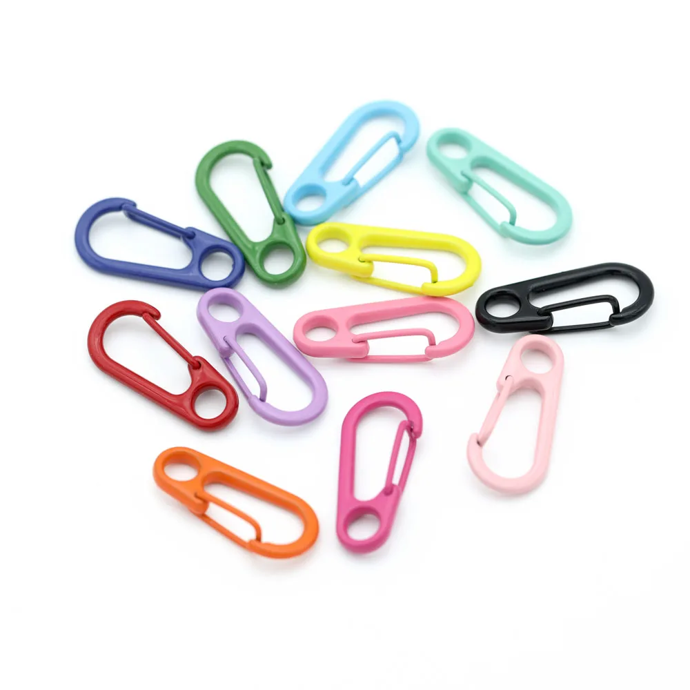 

10pcs Colorful Spring Buckle Snap Hook Lobster Clasp Collar Carabiner Clip Belt Buckles DIY KeyChain Bag Part Accessories