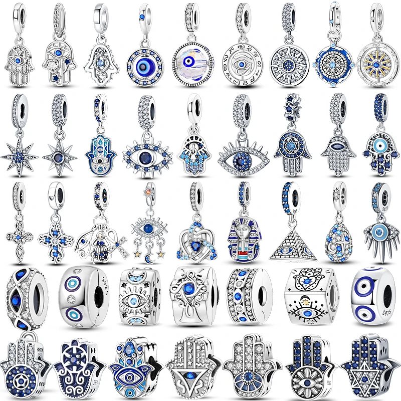 2312676-0ea796.jpg Sfc8237b7e7f944d597a5cb1a984f6054R Hot Sales 925 Sterling Silver Charms Beads Devil's Eye Fatima's Hand Cross Beads Fit Original Bracelet Women DIY Jewelry Gifts Mallzona