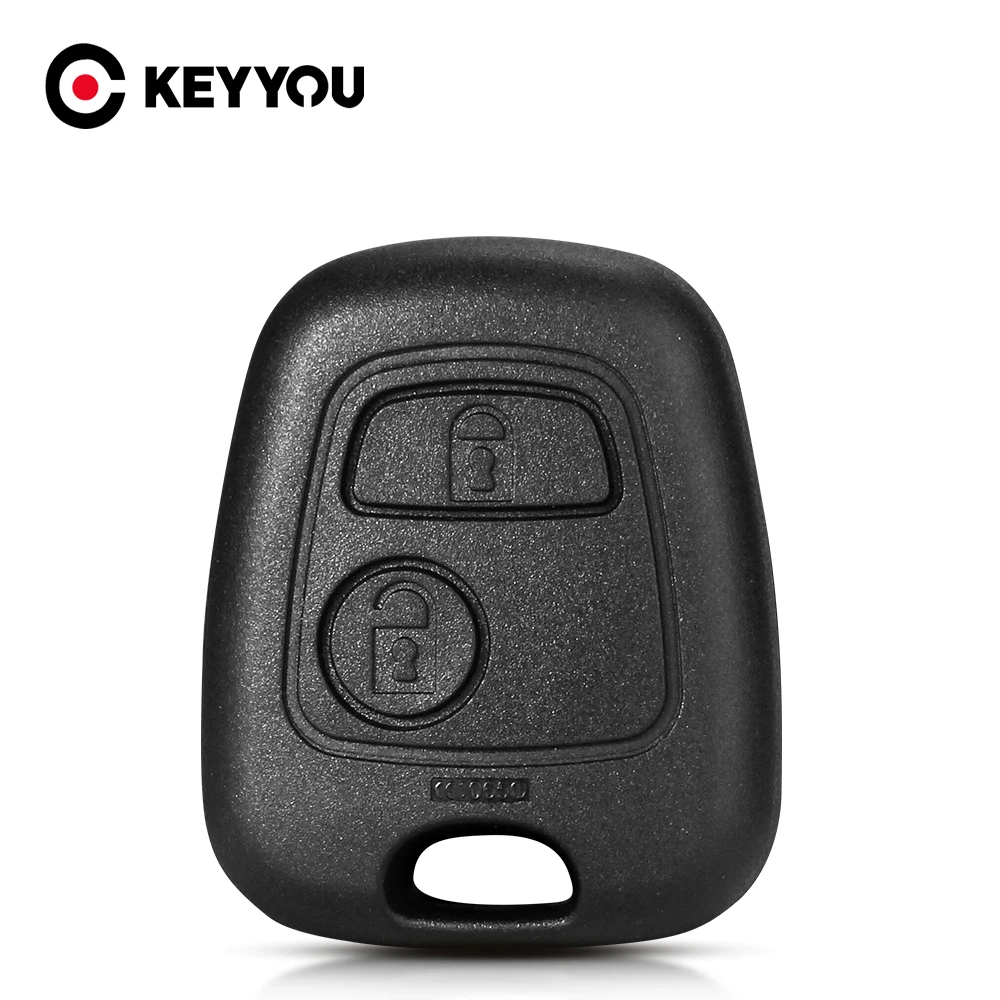 

KEYYOU No Blade For Citroen C1 C2 C3 C4 XSARA Picasso For Peugeot 307 107 207 407 2 Button Remote Car Key Case Shell Fob