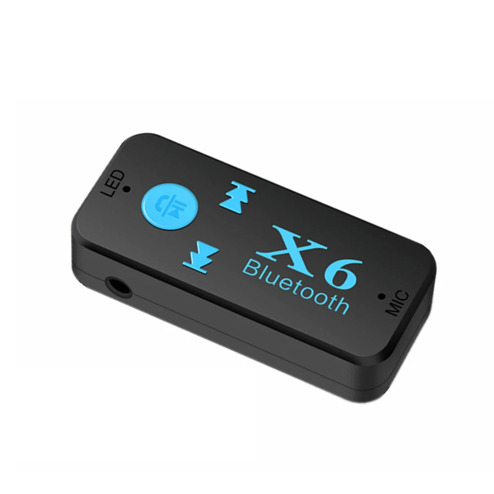X6 블루투스 호환 스테레오 오디오 리시버 송신기, 미니 AUX USB 3.5mm 잭, 자동차 리시버 키트 무선 어댑터용