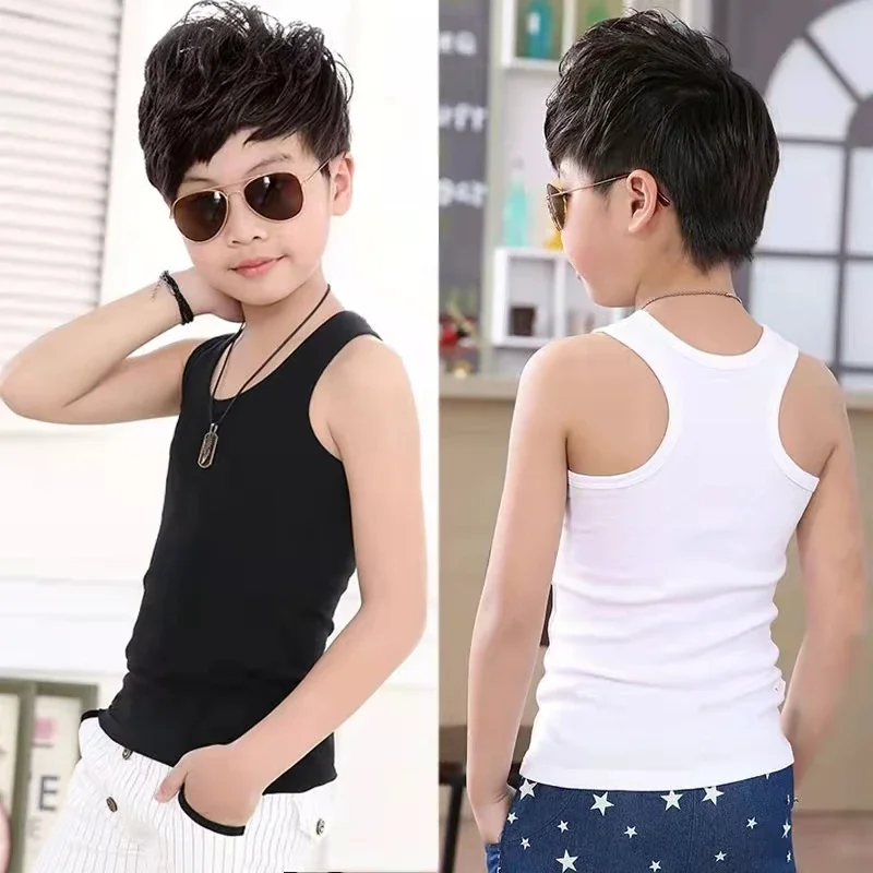 Children's Clothes Boys Vests Underwear Girl Kids Camisoles Tank Tops  Summer Solid Cotton Soft Tanks For Toddler Tees T-shirt - AliExpress