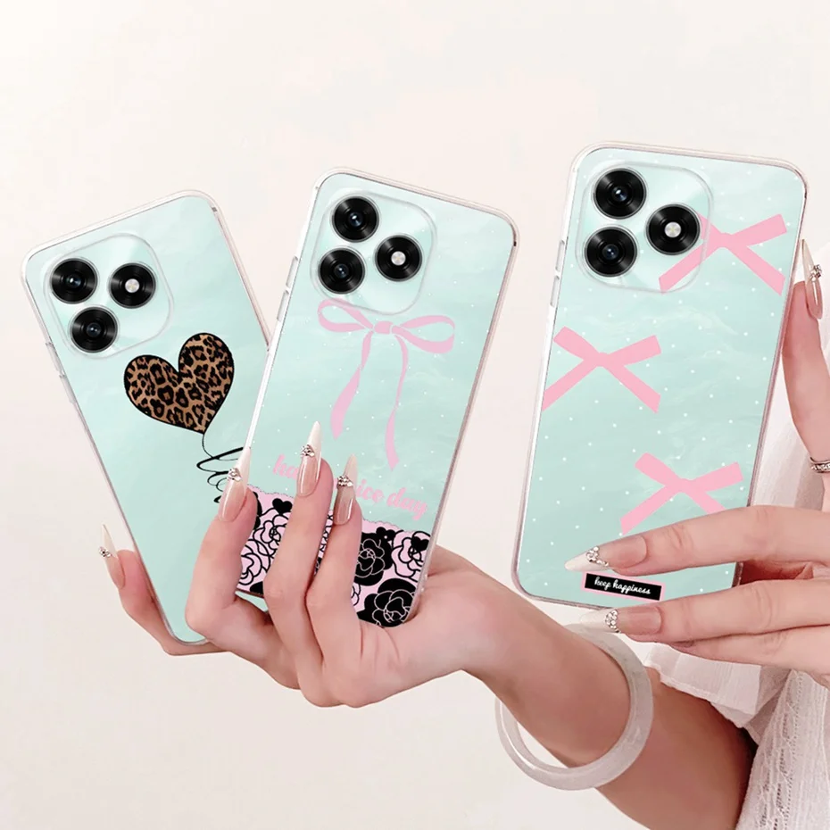 Clear TPU Case with Newest Style Pattern - Protective Back Cover Bumper