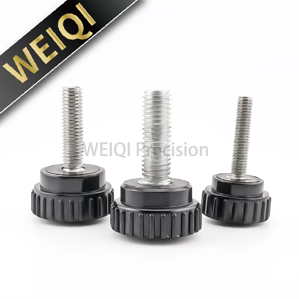 Viti A Testa Zigrinata M4x10 Mm - 20 Pezzi Acciaio Carbonio Nero