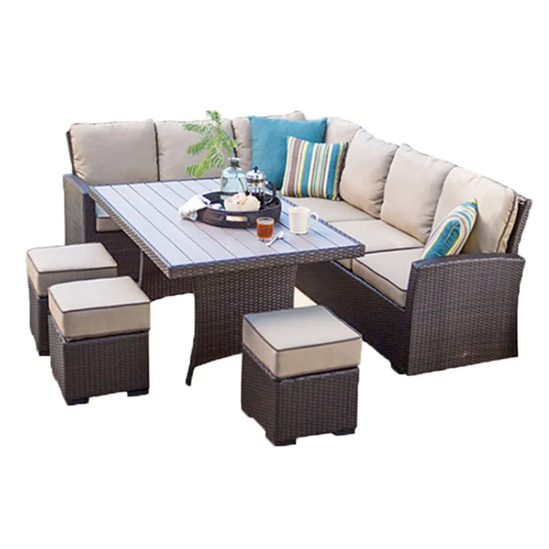 

Outdoor sofa, courtyard table and chair, rattan weaving, comfortable, waterproof, sun proof, terrace corner combination