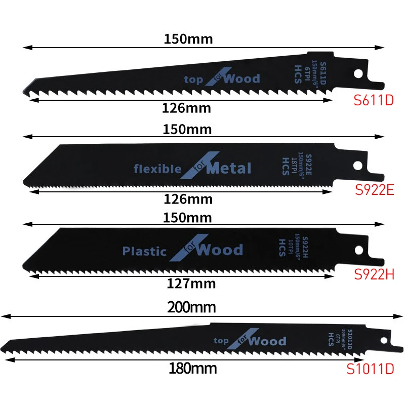 Reciprocando Sawblades Poda De Madeira De Aço Carbono De Alta Lâminas De Serra Para A Tubulação De Plástico Metal Aparar A Máquina De Corte Do