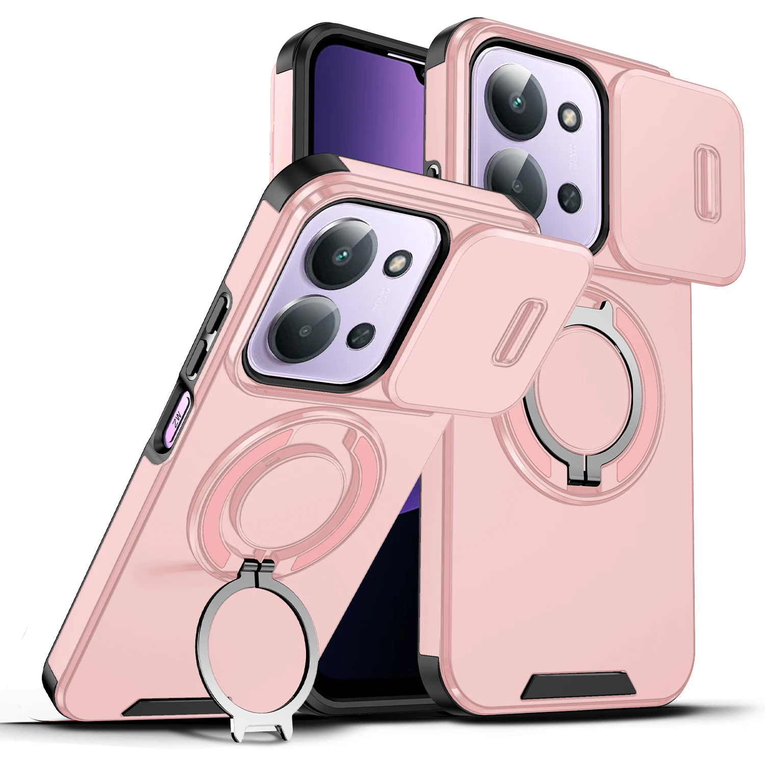 Rugged Armor Magnetic Bracket Case with Slide Camera Protection