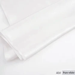 Luxurious Soft Silk Charmeuse Evening Dress Fabric - 100% Pure Mulberry Satin - 1Meter X 1.14Meter (Color 40 pure white)