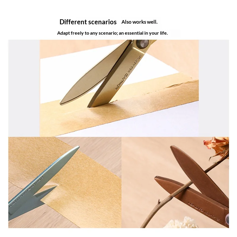 1PC KOKUYO All Purpose Scissors,Stainless Steel Blades, Soft Non-Slip Grip Handle,Not Easily Adhesive,for Home Office School Use - 5