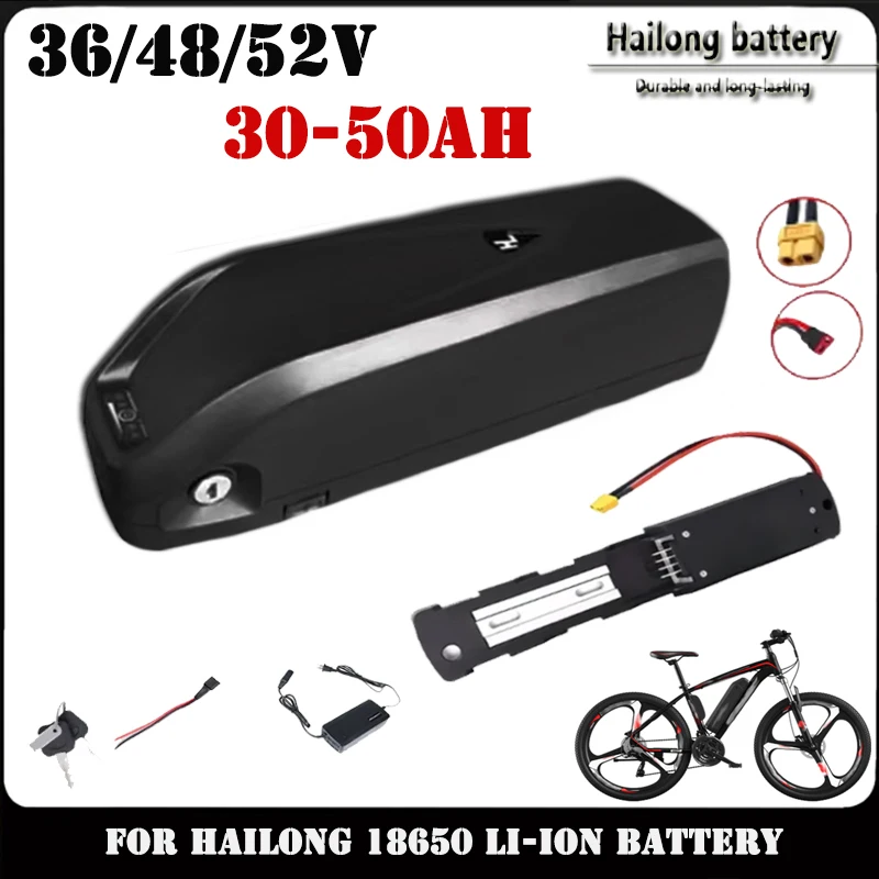 aimjin Hailong DP-9 48V 52V 36V downtube lithium ebike battery with USB port  Hailong DP-9 ebike battery mounted on bicycle downtube with key lock system