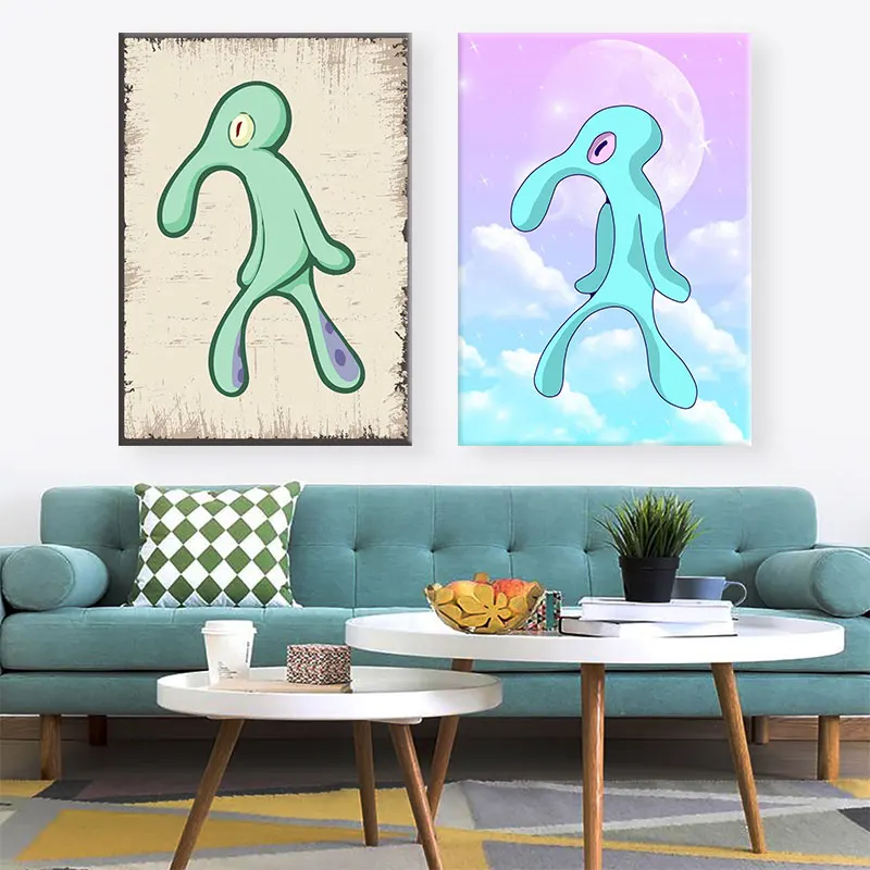 

Squid Poster Animal Canvas Painting Wall Prints Art Abstract Nordic Cuadros Decorative Picture for Modern Living Room Decor Gift