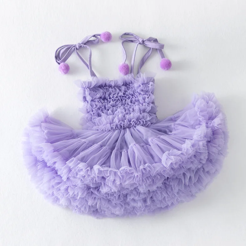 Baby Girl Dress Fluffy Mesh Halter TUTU Cake Dress Birthdays Clothes for Girls girls dress baby girl dress