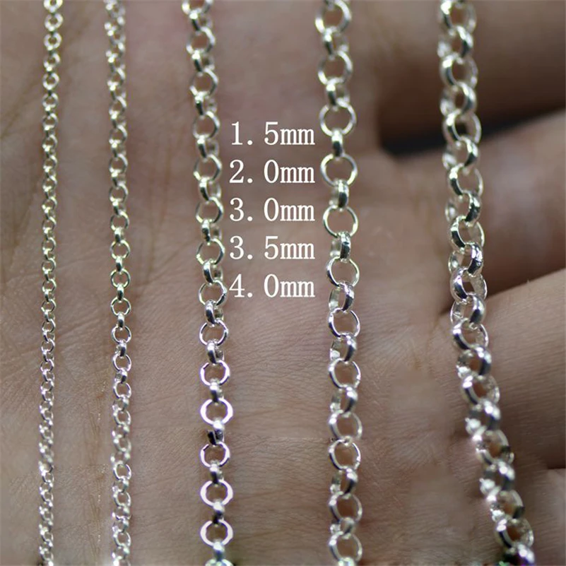 쥬얼리 DIY 제작용 서클  체인, 링크 체인 액세서리, 절단하지 않음, 도매, 10cm/로트