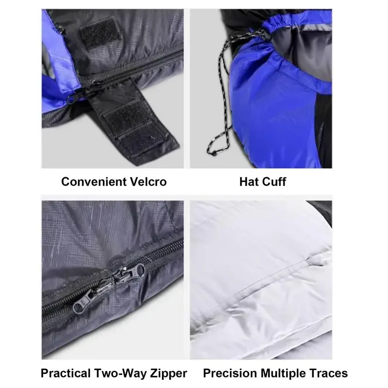 Temperature Adjustable Heated Sleeping Bag For Camping 4 Heating Zones USB Power Support Heating Pads Portable Single Bag