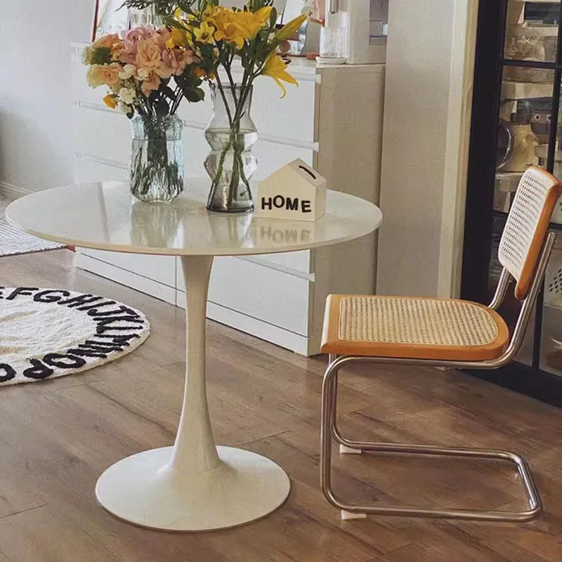 Living Room White Nordic Coffee Table Round Small Dining Tea Farmhouse Tables Basses Centre Stolik Kawowy Modern Furniture