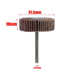 Flap Wheels for Rotary Tool 5pcs Set 31mm Shank Length Aluminum Oxide Handy Set of Super Sanding 10mm Thickness