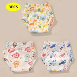 Infant Reusable Cloth Diaper Shorts - Solid Color Washable Training Pants - Weight 15-19kg (3PCS000507)