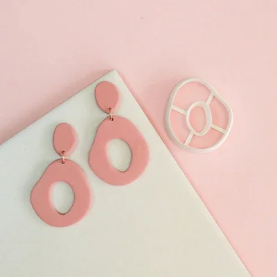 Polymer clay cutter pottery clay tools Soft Pottery Earrings Polymer Clay Cutter DIY INS French Earrings Shape Cutting Die for Stone Sculpture Jewelry Pendant Making