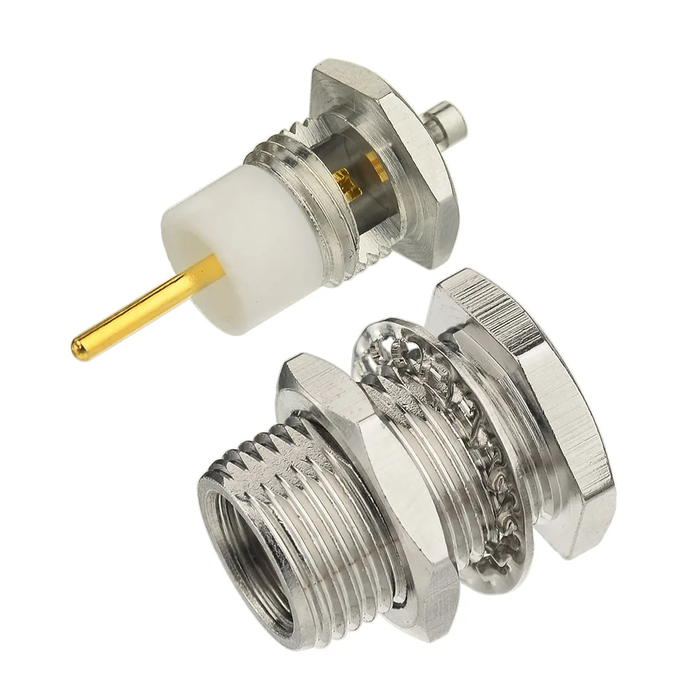 슈퍼뱃 50옴 FME 수컷 벌크헤드 너트 포함 RF 동축 커넥터 1.13mm 1.37mm 케이블 장착용 케이블 커넥터