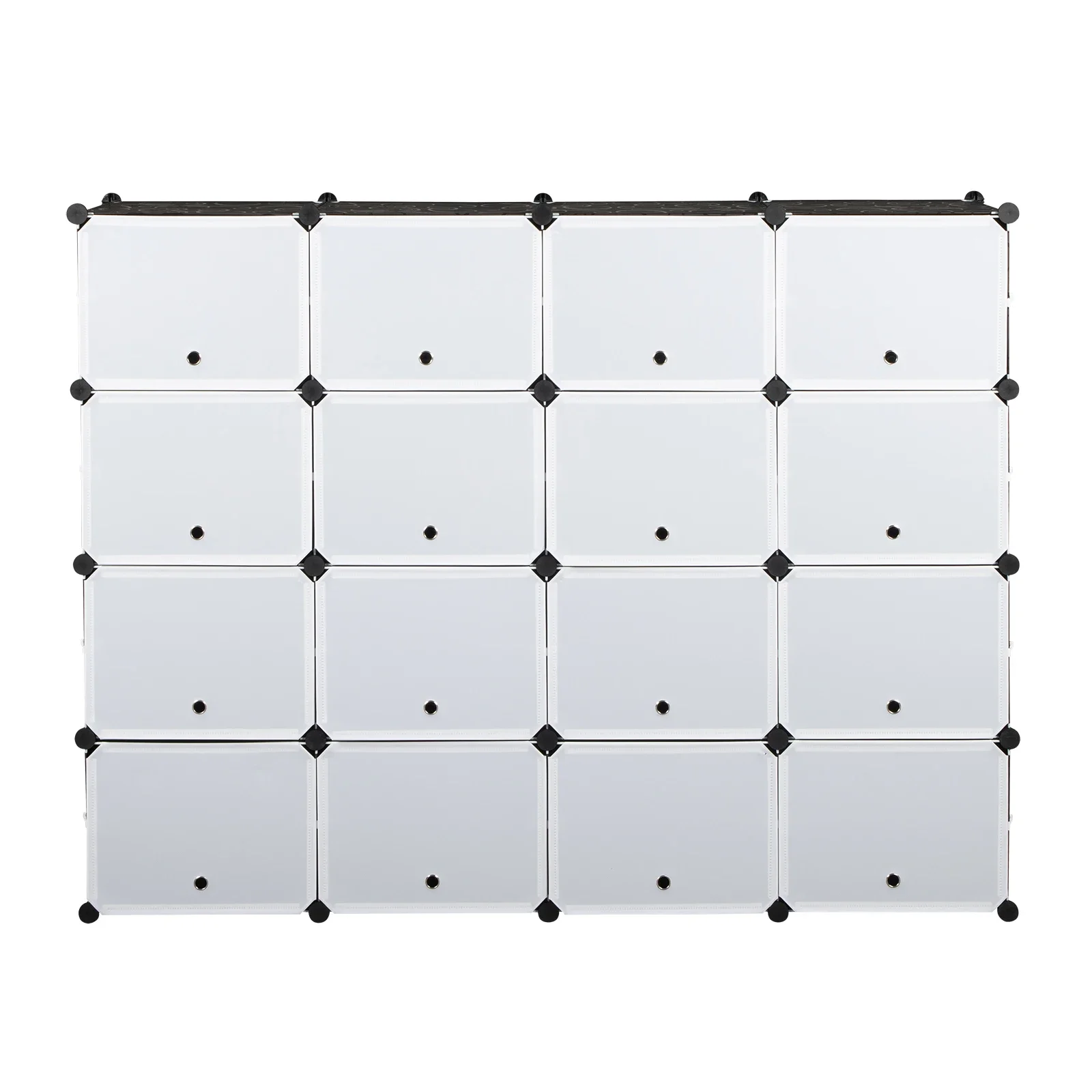 8-Tier Portable 64 Pair Shoe Rack Organizer 32 Grids Tower Shelf Storage Cabinet Stand Expandable for Heels, Boots, Black