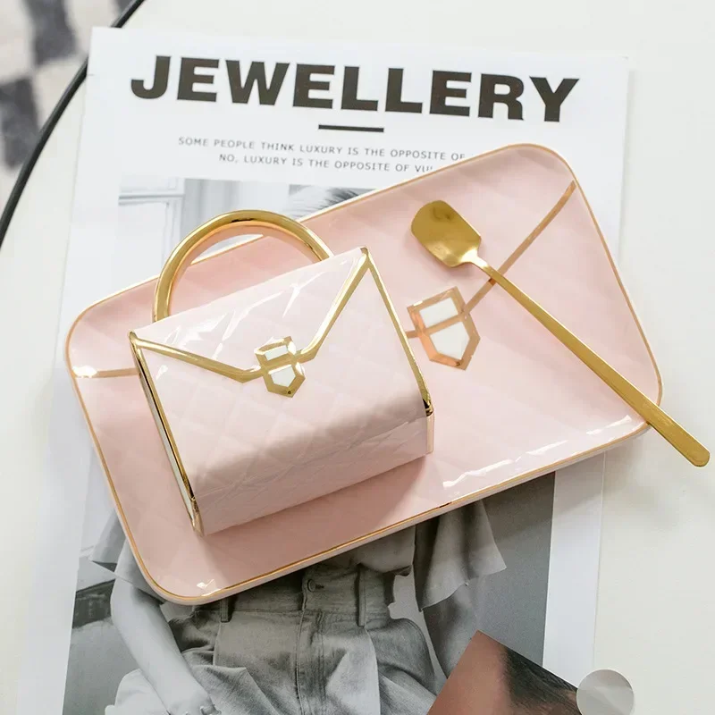 Handbag Coffee Cup Set - طقم كوب قهوة بتصميم حقيبة...
