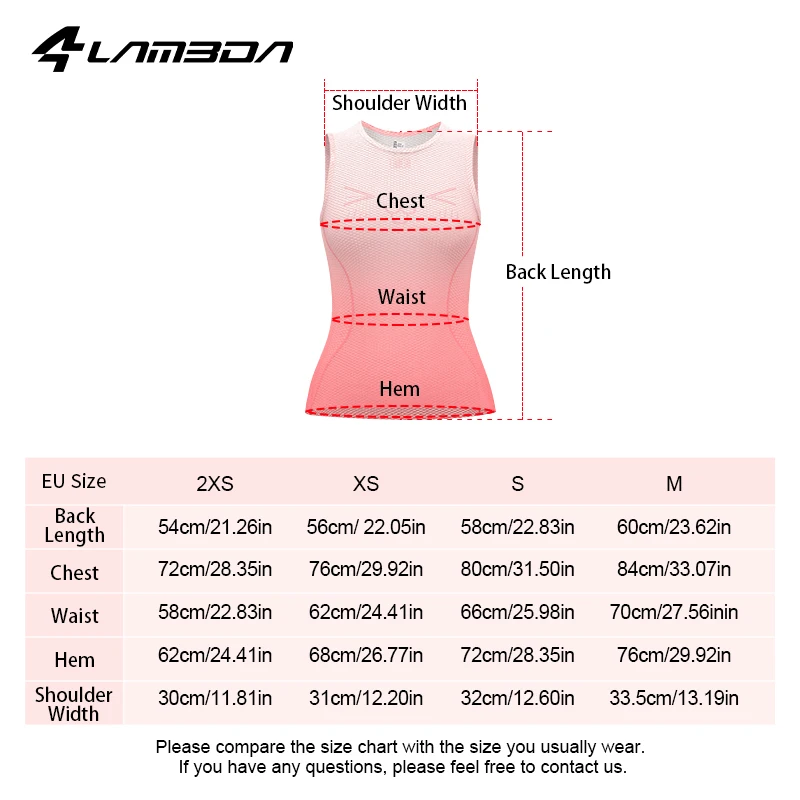 LAMEDA Women Cycling Vest High Elastici Cycling Base Layer Jersey MTB Road Bike Bicycle Vest Running Sport Underwear