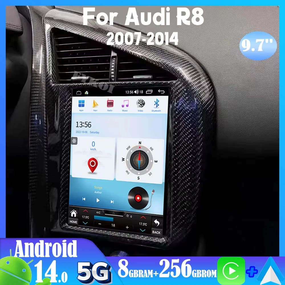 Carbon Fiber Panels For Audi R8 2007-2014 Car Radio Automotive ...