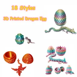 2024 New 3D Printed Dragon Egg Dragon Fidget Spinner Articulated Dragon Toy Adult Decompression Toy Fidget Toy For Autism Adhd