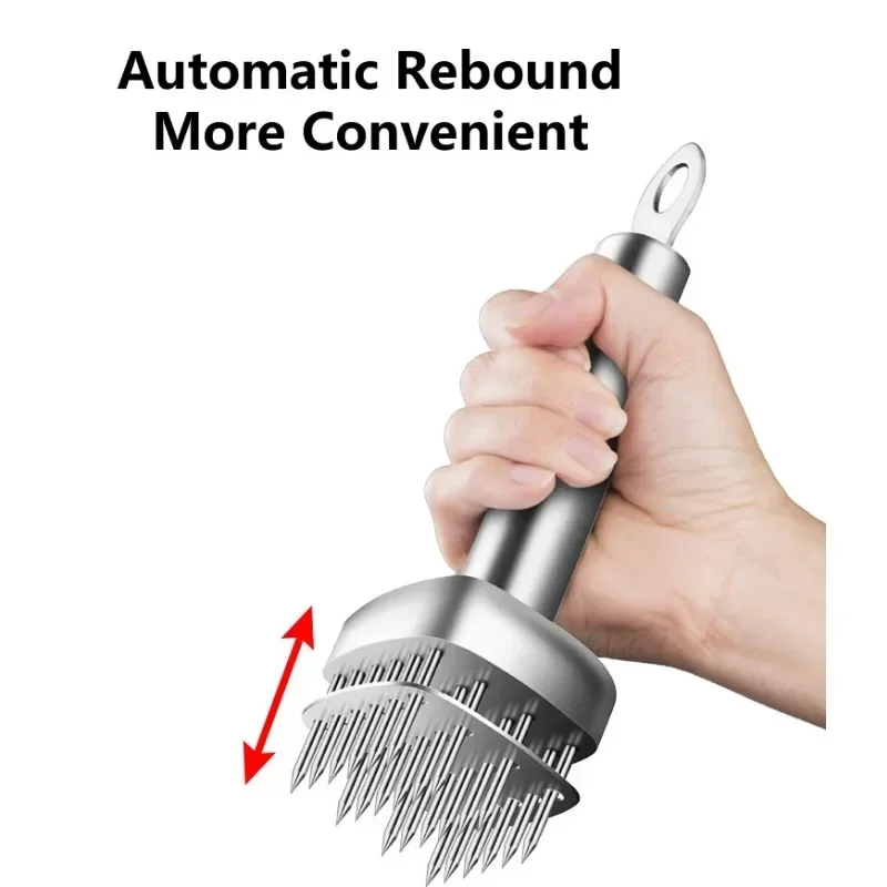 Top Quality Profession Meat Meat Tenderizer Needle with Stainless Steel Kitchen Tools Cooking Accessories Pork Chop Steak Hammer