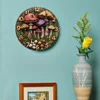 Silent Aluminum Wall Clock With Mushroom Forest Design - Perfect For Living Room Decor, Ideal Mother'S Day & Thanksgiving Gift 3