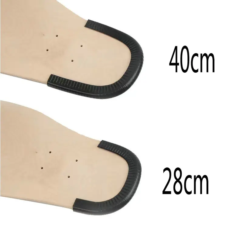 2PCS Anti collision Skateboard Protector U shaped rubber steel sheet cushion long sliding plate