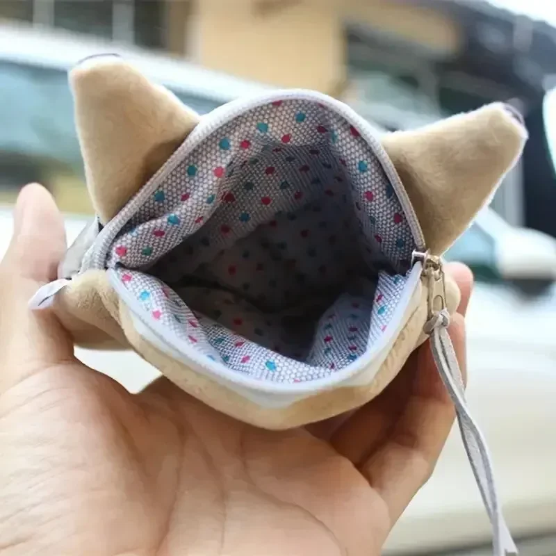 Coin Purse Cute Cartoon Cat Plush Coin Purse Animal Cat Coin Bag Sweet Snack Funny Storage Bag